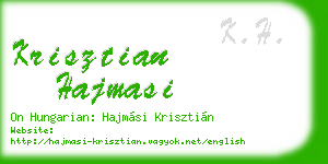 krisztian hajmasi business card